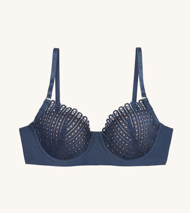 4) Eyelet Lace Balconette Bra