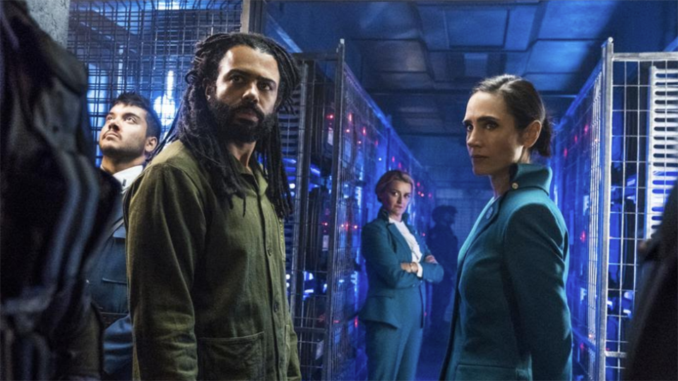 Daveed Diggs plays Andre Layton and Jennifer Connelly in Netflix Sci Fi film snowpiercer