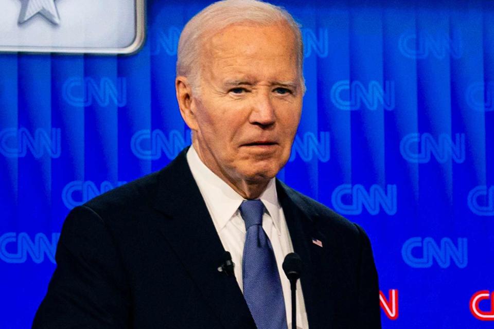 <p>Eva Marie Uzcategui/Bloomberg via Getty</p> US President Joe Biden during the first presidential debate with former US President Donald Trump, not pictured, in Atlanta, Georgia, US, on Thursday, June 27, 2024. 