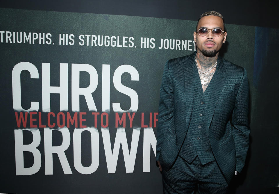 Singer Chris Brown attends the Premiere of Riveting Entertainment’s Chris Brown: Welcome To My Life at L.A. LIVE on June 6, 2017 in Los Angeles. - Credit: Jonathan Leibson/Getty Images for Riveting Entertainment