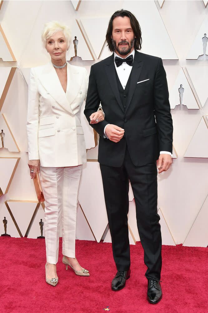 Keanu Reeves and his mom Patricia Taylor at the 2020 Oscars in Los Angeles. | Amy Sussman/Getty