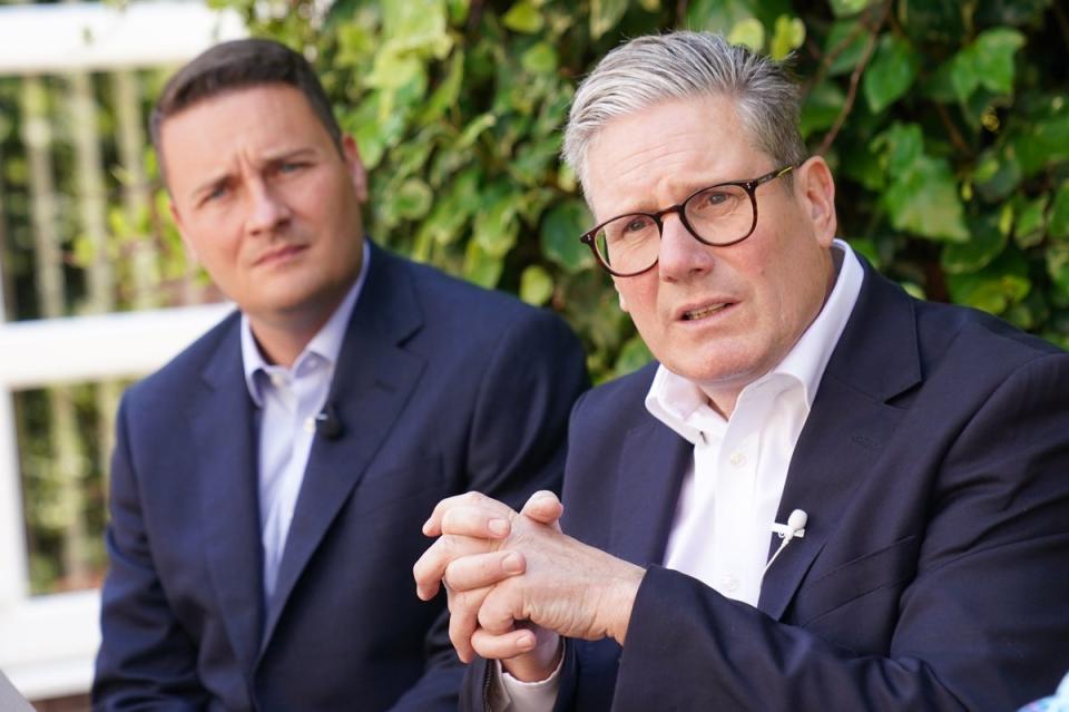 Wes Streeting with Keir Starmer (Stefan Rousseau/PA Wire)