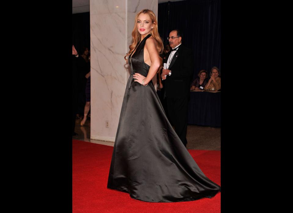 Lindsay Lohan attends the 98th Annual White House Correspondents' Association Dinner at the Washington Hilton on April 28, 2012 in Washington, DC.  (Photo by Stephen Lovekin/Getty Images)