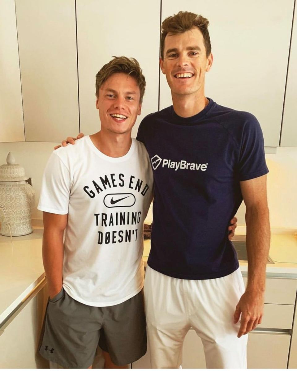 One particularly memorable experience for Marsh was cooking for five-time tennis Grand Slam champion Jamie Murray (chef_jonnymarsh/Instagram)