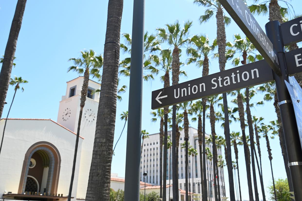 Exteriors of Los Angeles's Union Station. The attack of 70-year-old nurse Sanda Shells happened at a bus stop near the station on Jan. 13. She later died on Jan. 17.