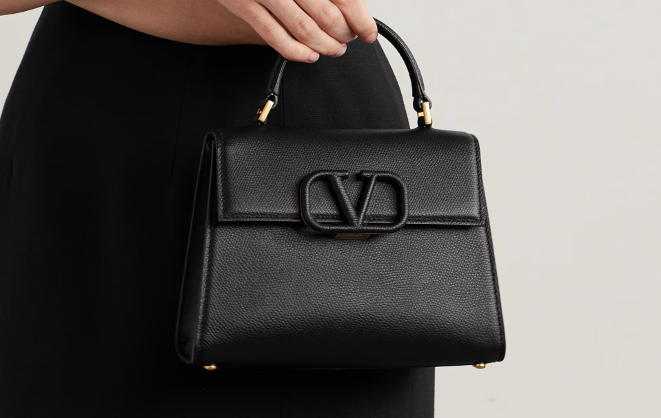  Valentino Garavani Vsling small textured-leather shoulder bag. (PHOTO: Net-A-Porter)