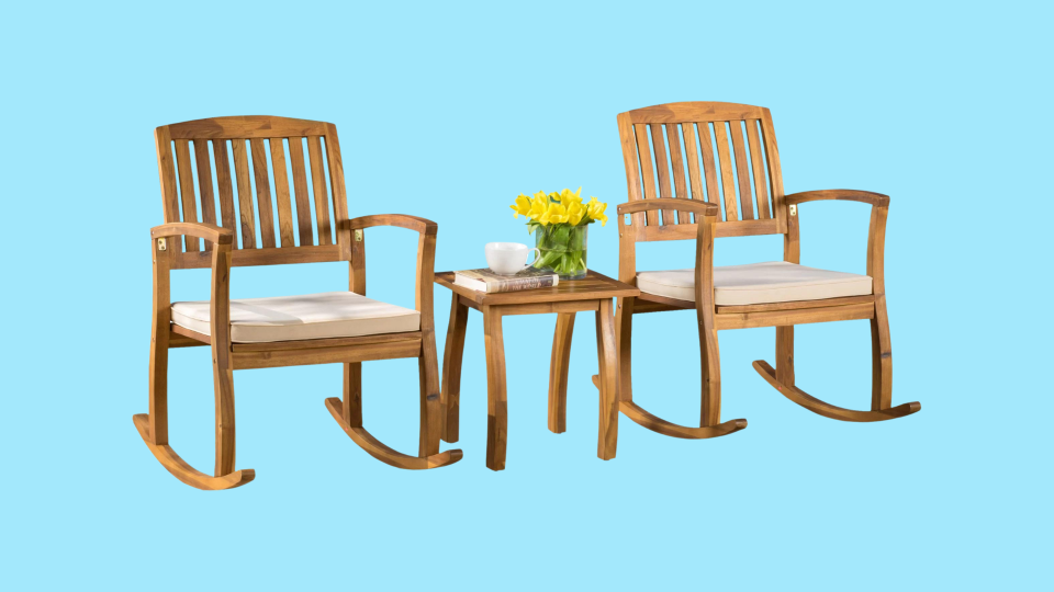 These rocking chairs are ideal for your porch, patio, or pool side.