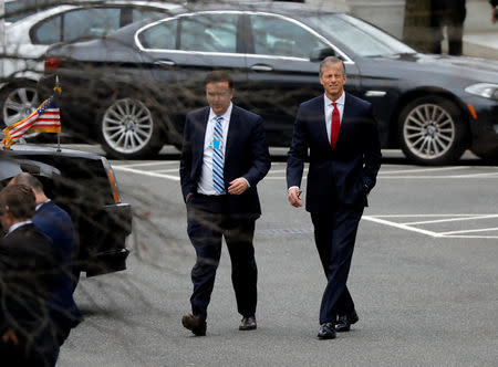 Senate Republican Whip John Thune (R-SD) arrives for a border security briefing with U.S. President Donald Trump and congressional leadership at the White House in Washington, U.S., January 2, 2019. REUTERS/Carlos Barria