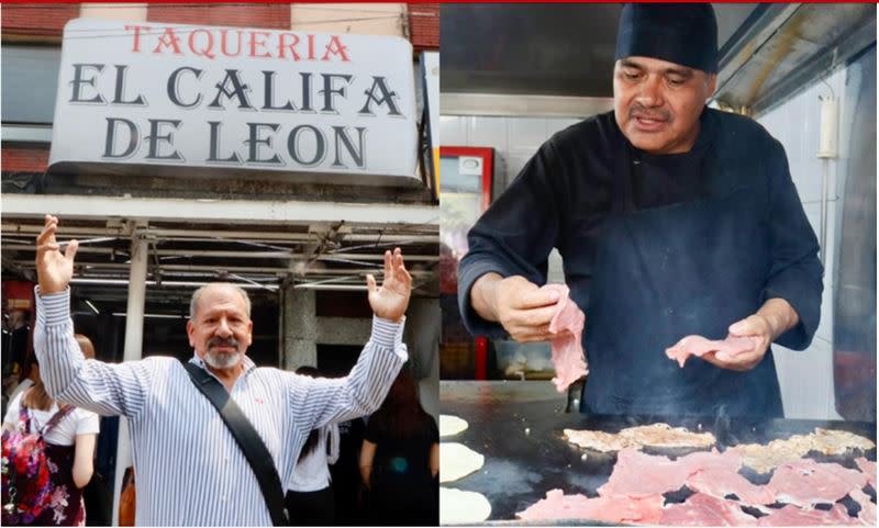 Tacos El Califa de León已經成為地標，主廚（右）對於獲得米其林一星榮譽的感想是「挺酷的」。（圖／翻攝IG、elsoldemexico)