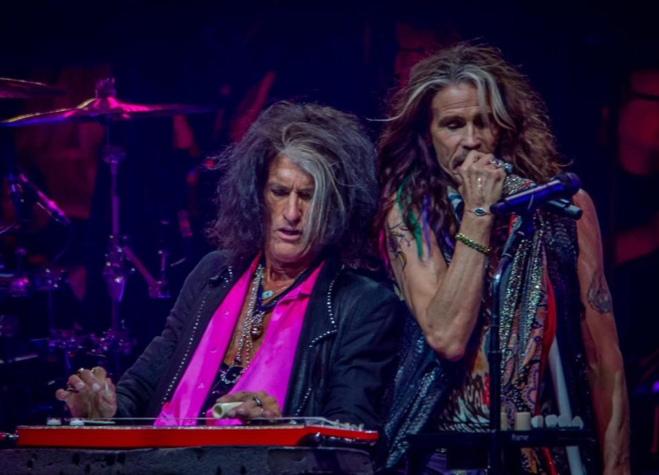 Joe Perry and Steven Tyler weaving their magic at PPG Paints Arena.
