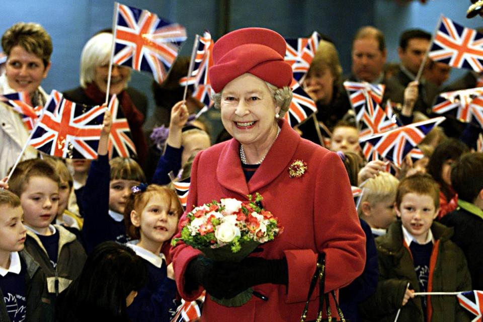 Queen Elizabeth II visits RAF Marham in January 2002, on the first public engagement of her Jubilee year (AFP/Getty)