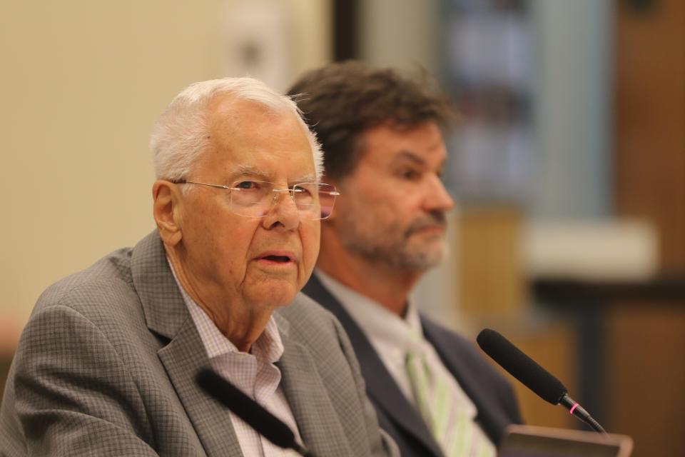 John Heaton discusses nuclear waste storage during a meeting of the Radioactive and Hazardous Materials Committee, Oct. 10, 2023 at Southeast New Mexico College`