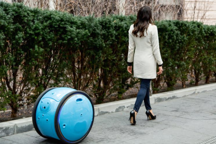 The round robot can follow behind with your shopping (Piaggio Fast Forward)