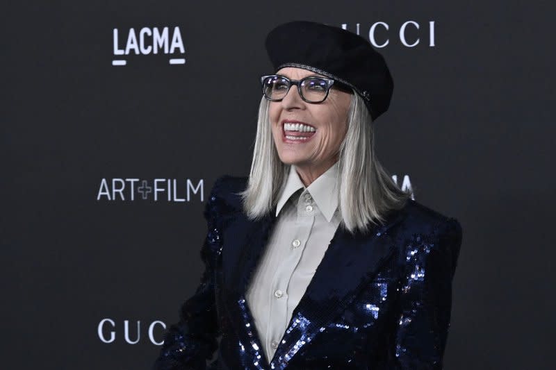 Diane Keaton attends LACMA's Art+Film 10th Annual gala at the Los Angeles County Museum of Art on November 6, 2021. The actor turns 78 on January 5. File Photo by Jim Ruymen/UPI