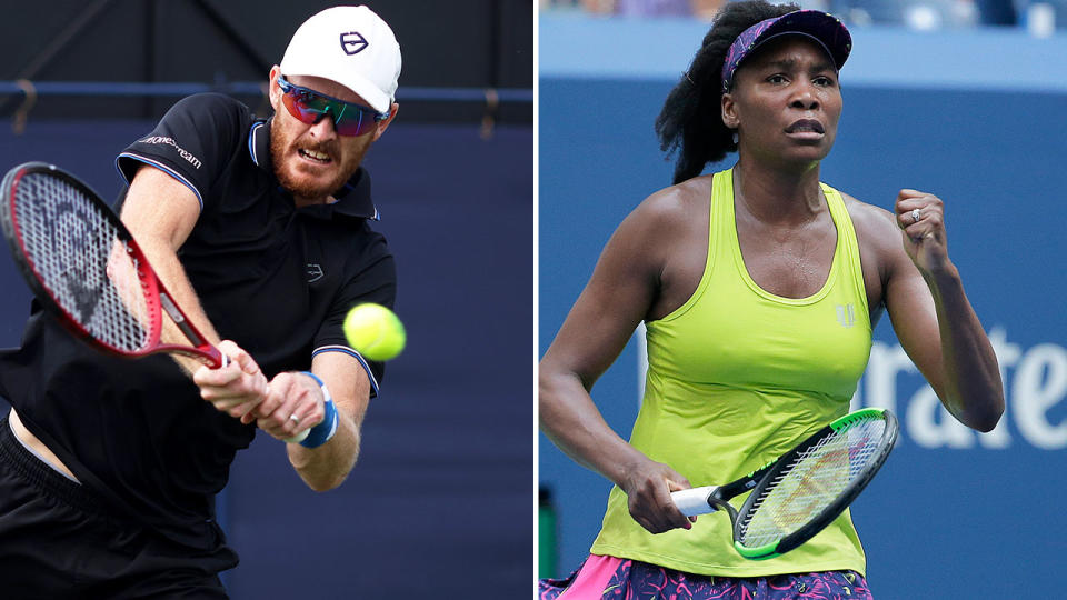 Pictured left to right, tennis stars Jamie Murray and Venus Williams.