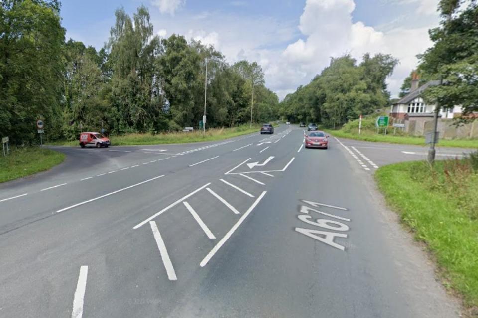 Police had shut the section of road at the Junction A681 and the A59 i(Image: Google)/i