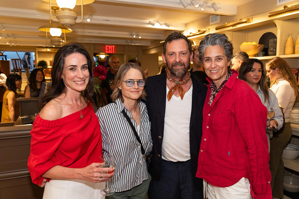 Amy Kehoe, Jodie Foster, Todd Nickey, Alex Hedison at Nickey Kehoe NYC store opening