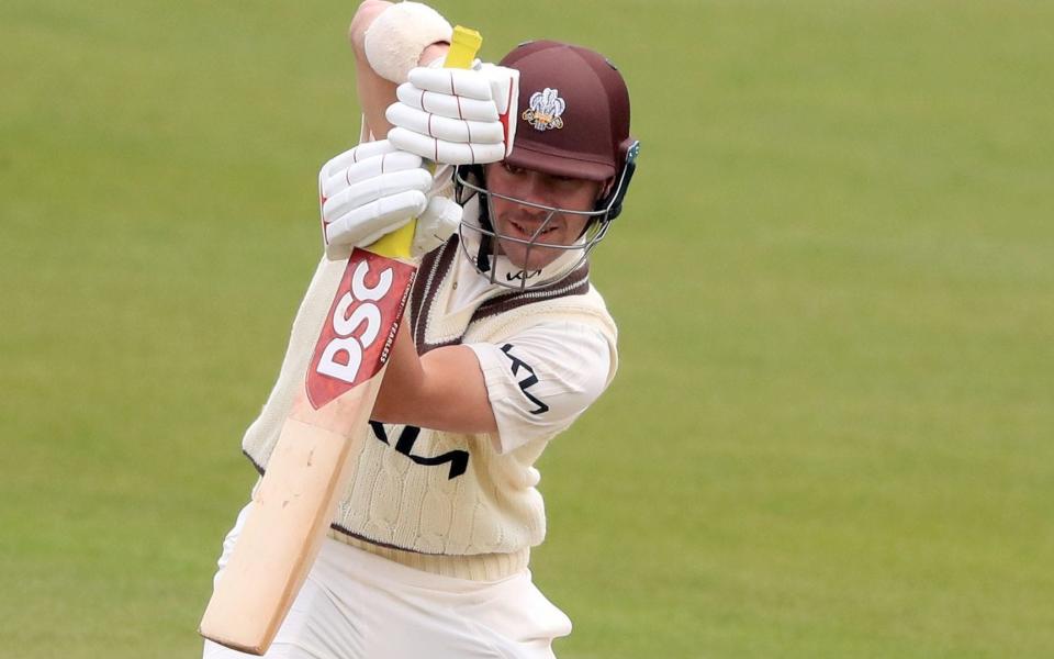 Surrey's Rory Burns bats  - Adam Davy/PA