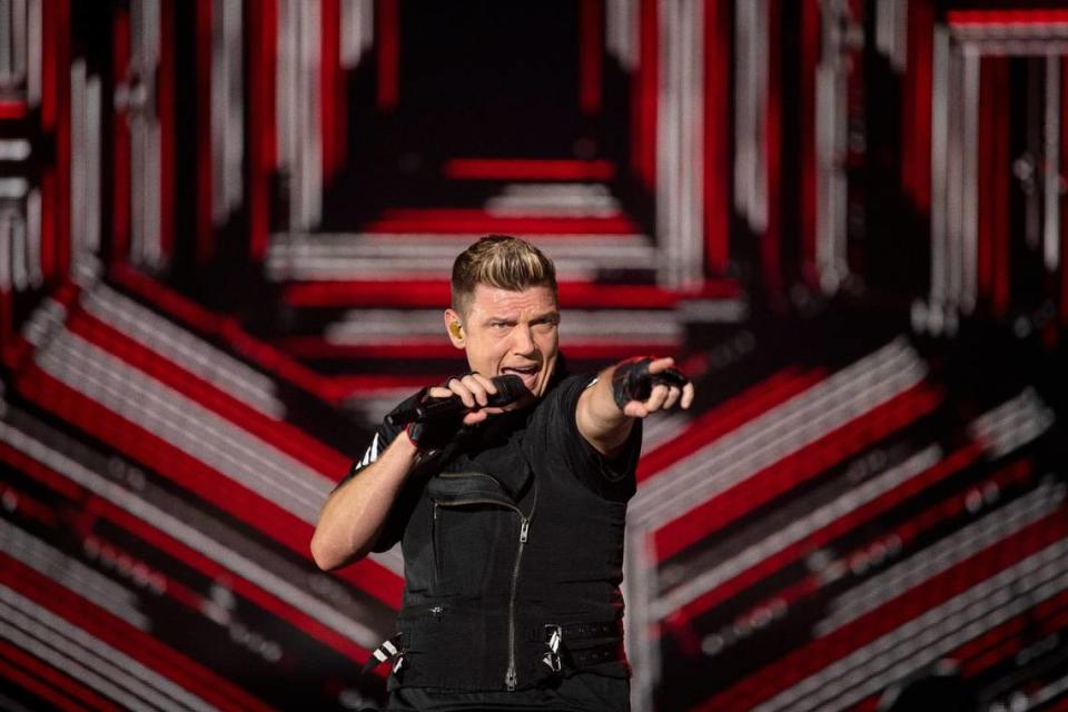 Nick Carter and Backstreet Boys in concert at Coastal Credit Union Music Park at Walnut Creek in Raleigh, N.C., Saturday night, June 25, 2022.