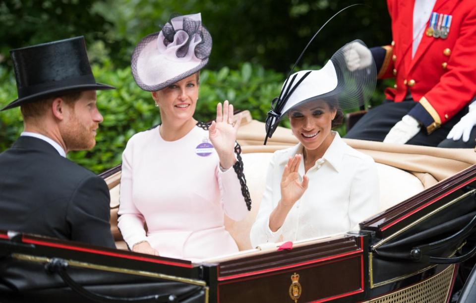 Prince Harry, Sophie, the Countess of Wessex and Meghan, the Duchess of Sussex (SplashNews.com)