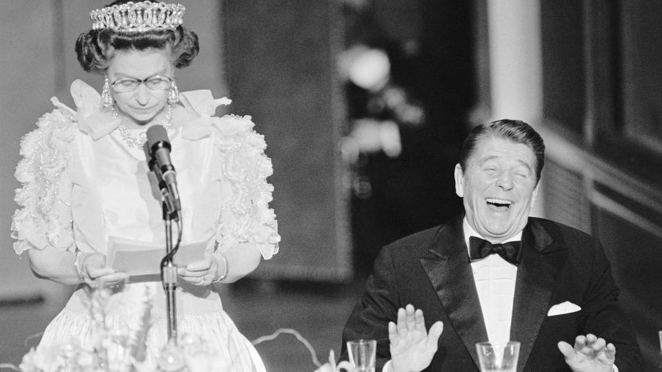 Making President Reagan laugh