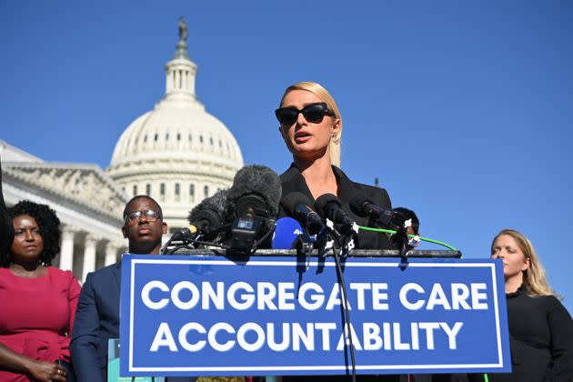 Hilton speaks at the U.S. Capitol in Washington, D.C., on Oct. 20, 2021.