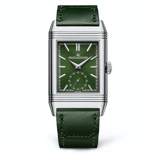 <p>Reverso Tribute Small Seconds in Green </p><p><a class="link " href="https://www.jaeger-lecoultre.com/eu/en/watches/reverso/reverso-tribute-monoface/3978430.html" rel="nofollow noopener" target="_blank" data-ylk="slk:SHOP;elm:context_link;itc:0;sec:content-canvas">SHOP</a></p><p>The Jaeger-LeCoultre Reverso is now available in deep emerald green. Which, understandably, sounds like a bold choice for one of the most classic marques on the planet (with the most classic-adoring of fanbases). But thanks to a reversible design that's cemented itself at the apex of watchmaking, the latest Reverso is just as timeless – and as investable – as its predecessors.</p><p>£7,200; <a href="https://www.jaeger-lecoultre.com/eu/en/watches/reverso/reverso-tribute-monoface/3978430.html" rel="nofollow noopener" target="_blank" data-ylk="slk:jaeger-lecoultre.com;elm:context_link;itc:0;sec:content-canvas" class="link ">jaeger-lecoultre.com</a></p>