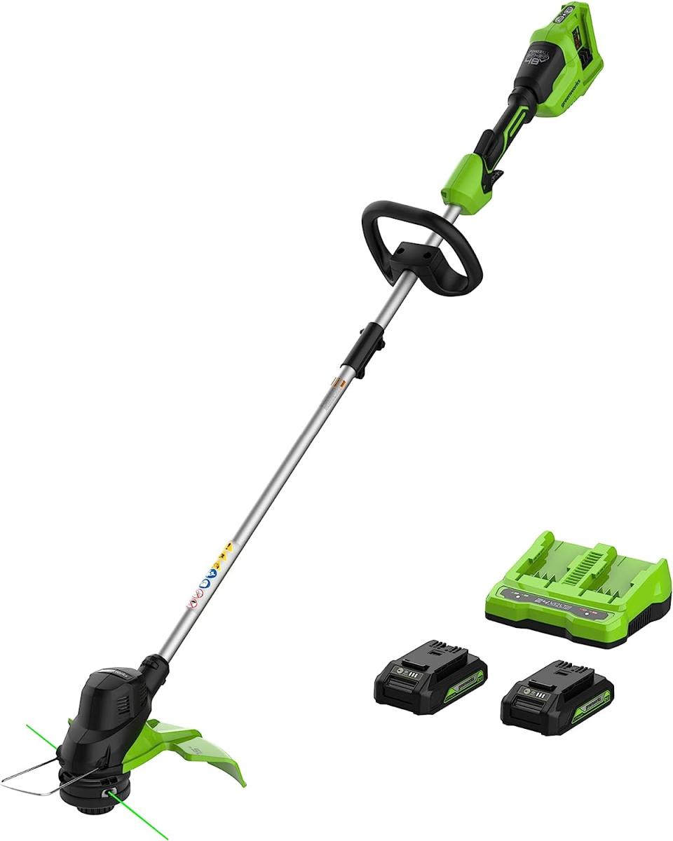 Greenworks 48V TORQDRIVE Cordless String Trimmer. Image via Amazon.