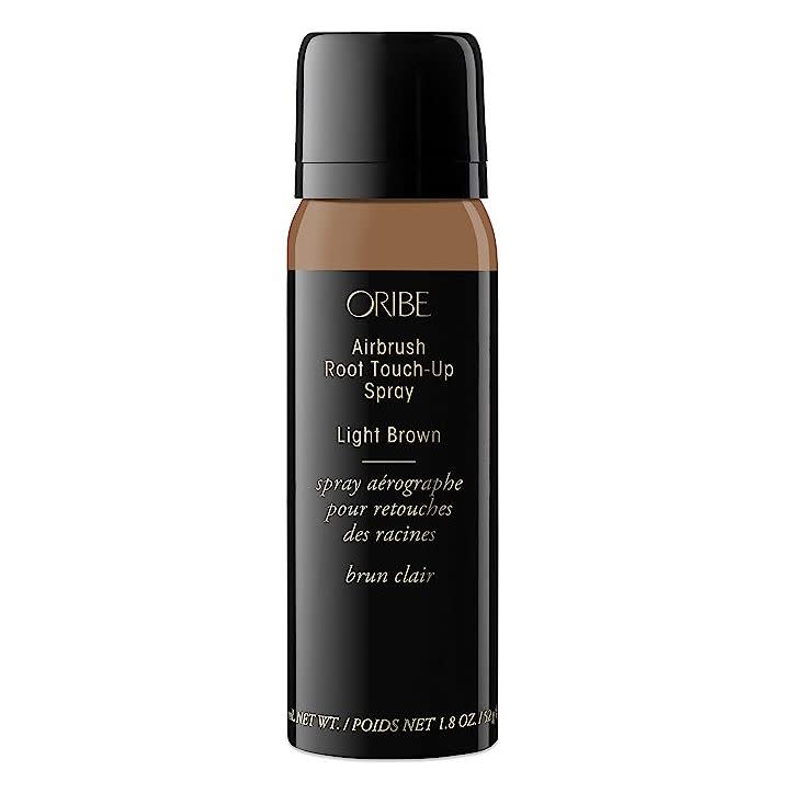 <p><a href="https://www.amazon.com/ORIBE-Airbrush-Root-Touch-Spray/dp/B087W8TXFP/?tag=syn-yahoo-20&ascsubtag=%5Bartid%7C2141.g.44613978%5Bsrc%7Cyahoo-us" rel="nofollow noopener" target="_blank" data-ylk="slk:Shop Now;elm:context_link;itc:0;sec:content-canvas" class="link ">Shop Now</a></p><p>Airbrush Root Touch Up Spray</p><p>$34.00</p><p>amazon.com</p><span class="copyright">Oribe</span>