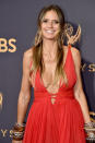 <p>Heidi Klum llegó a los Emmy en este tremendo escote que dividió opiniones/Getty Images </p>