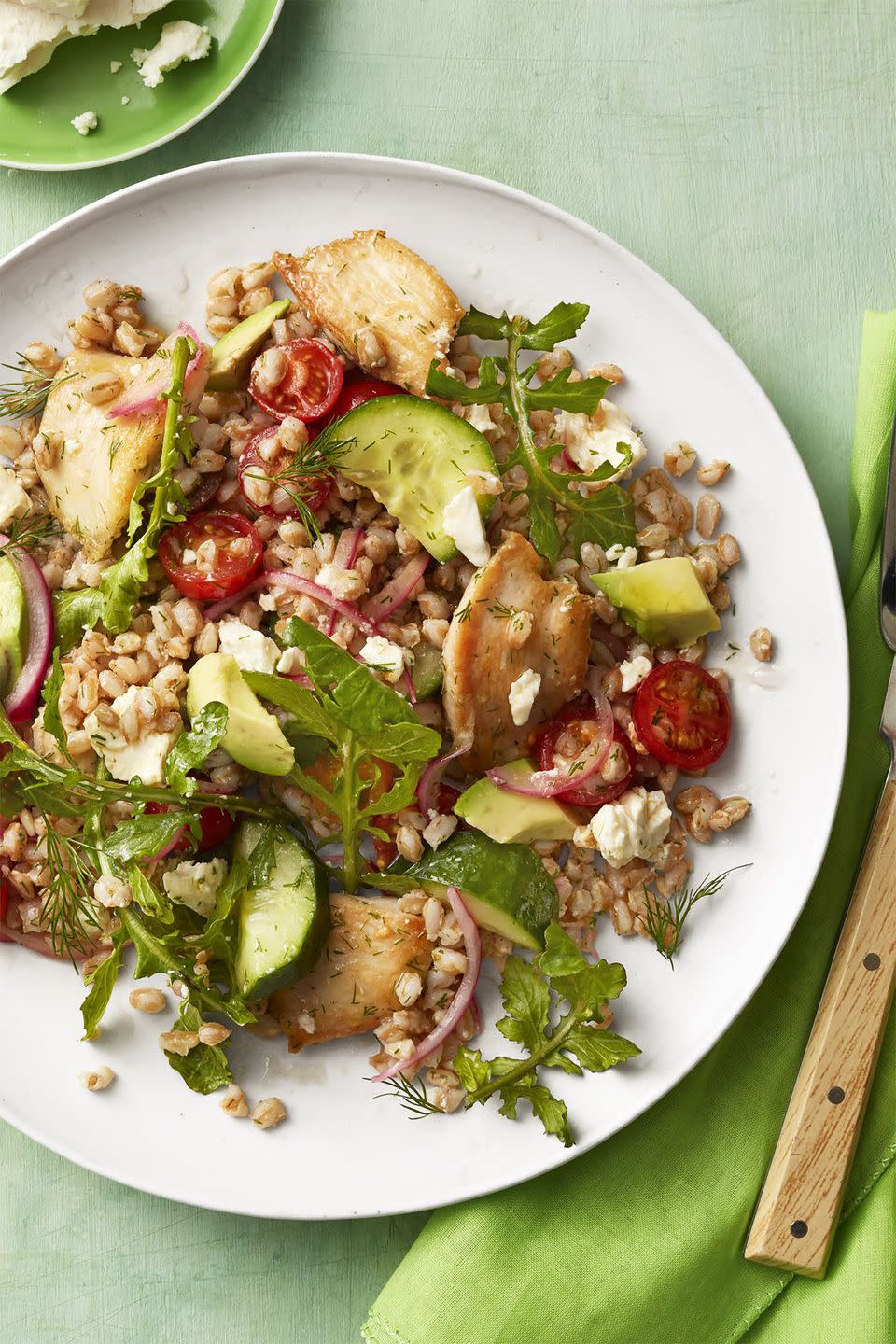 Greek Chicken and Farro Salad