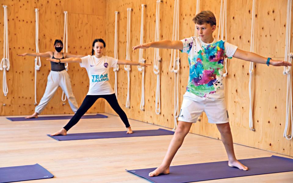 ‘Yoga can help children with disorders such as ADHD to practise focus’: mid-class at Triyoga  -  Heathcliff O'Malley