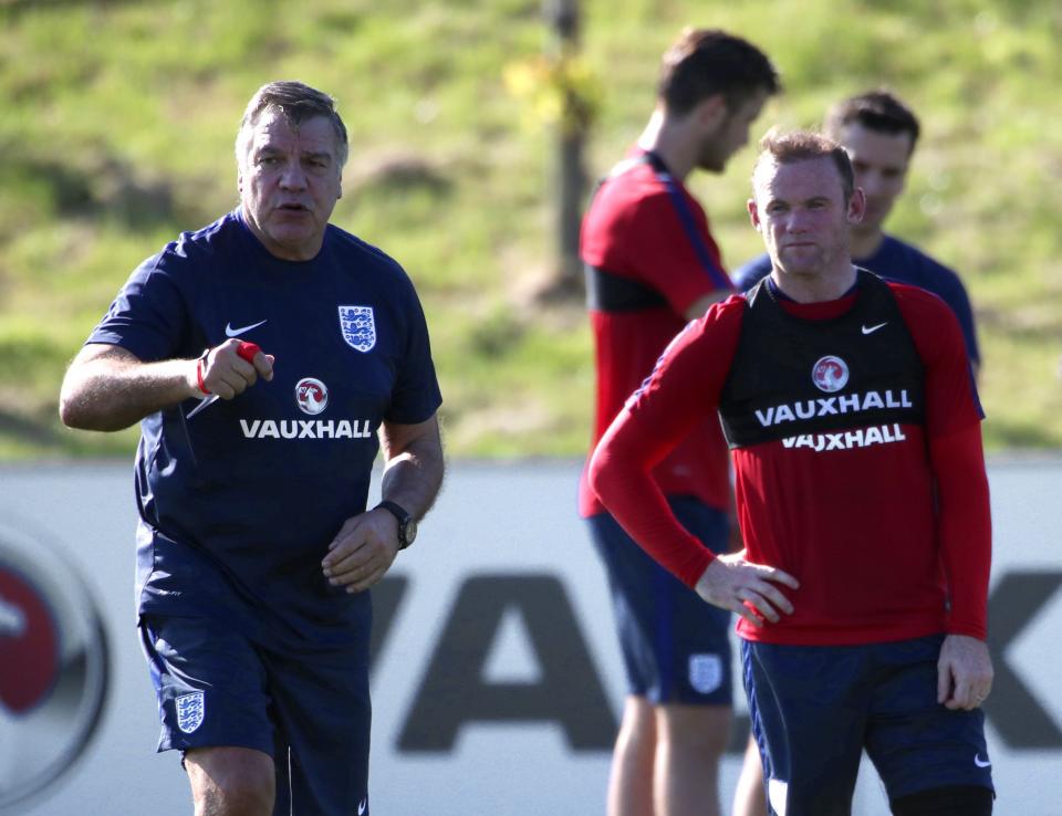 Sam Allardyce and Wayne Rooney