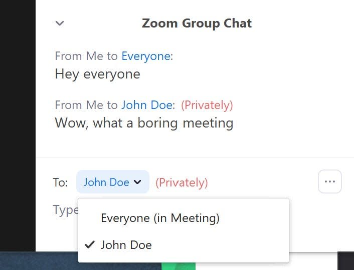 group chat zoom