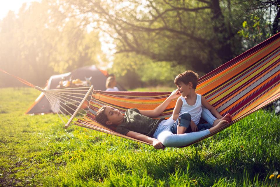 spring activities go hammocking