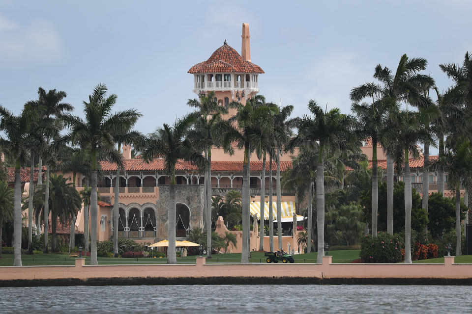 The event at Trump's Mar-a-Lago resort that Zhang said she was there to attend had been canceled before she left for the U.S., prosecutors said. (Joe Raedle via Getty Images)