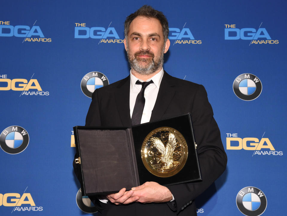 Miguel Sapochnik, winner of the Dramatic Series award for his work on Game of Thrones, "The Battle of the Bastards" poses for photographers at the 69th annual DGA Awards in Beverly Hills, California, U.S. February 4, 2017. REUTERS/Phil McCarten