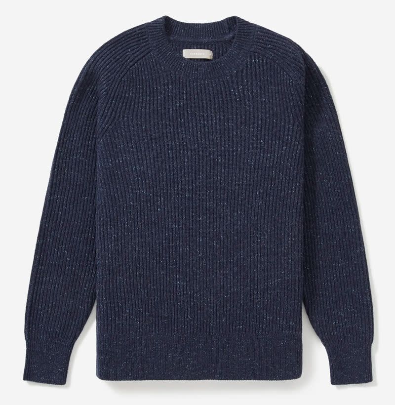 The Tri-Twist Sweater - Navy Melange