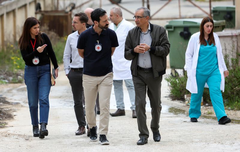 The Middle East chief of The International Committee of the Red Cross, Fabrizio Carboni, visits Marjayoun Hospital