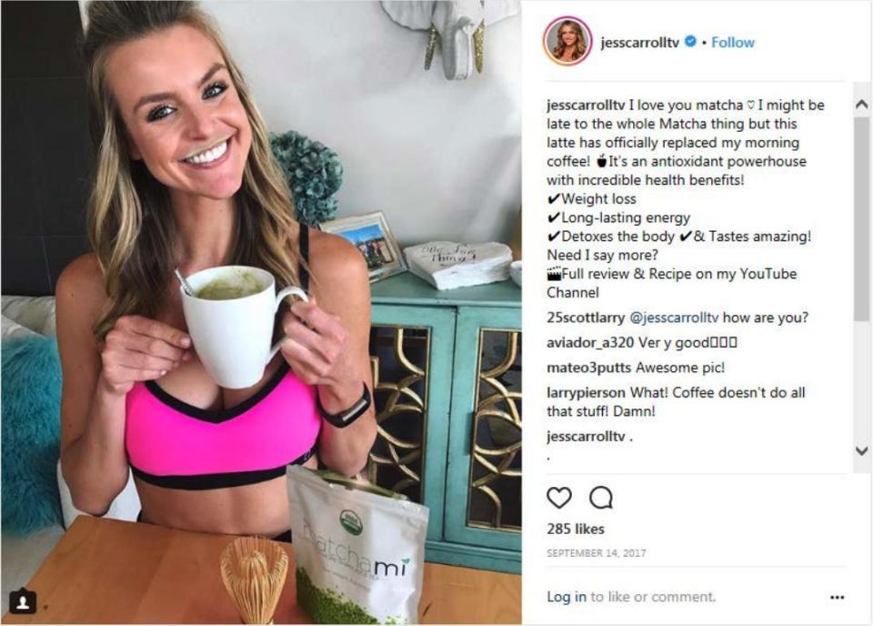 Jessica Carroll ftc influencers detox tea