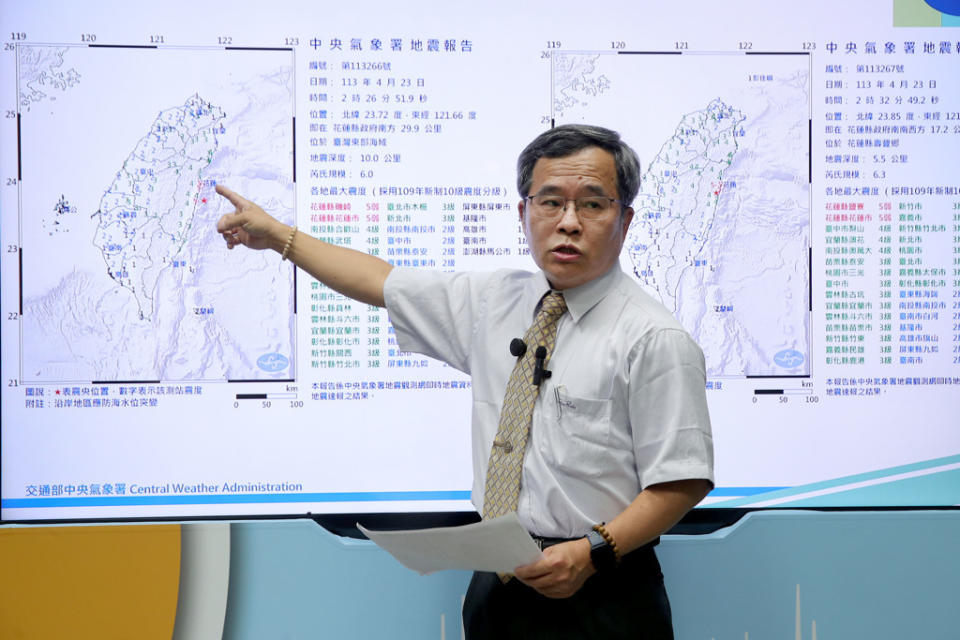 地震測報中心主任吳健富表示將會與林同學主動聯繫商討簽約事宜。(圖／黃世麒攝)