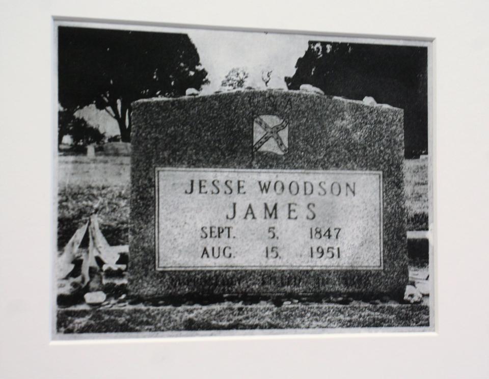 Is Jesse James buried in Texas and not Missouri? Learn more about the famous outlaw in the Colette Copeland exhibit "My Jesse James Adventure" at Jody Klotz Fine Art.