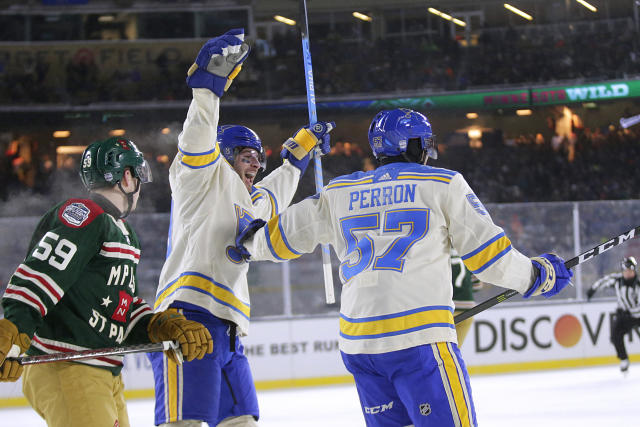 LOOK: St. Louis Blues reveal Heritage Jersey that they'll wear this season  