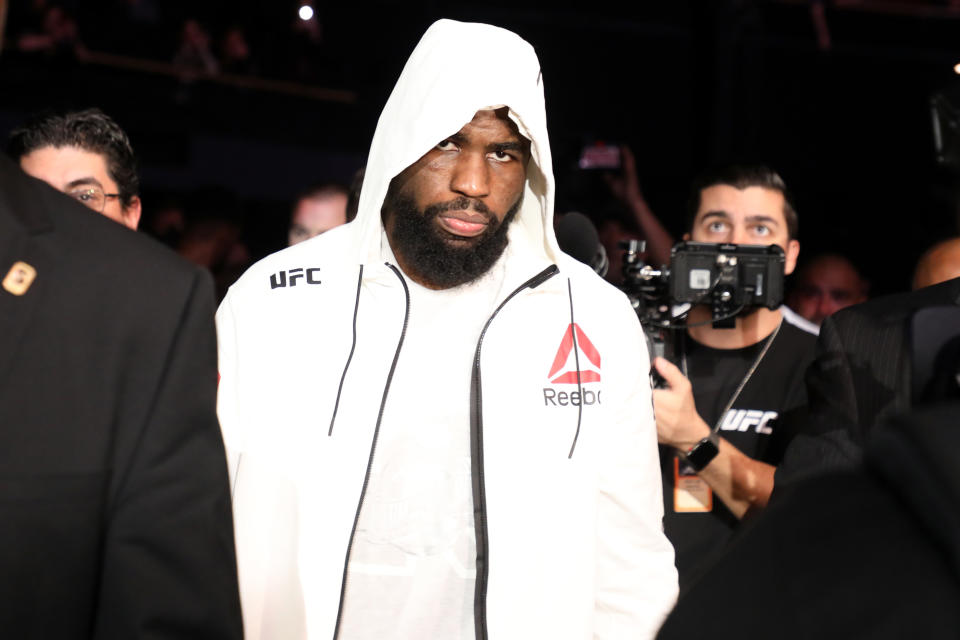 Corey Anderson walks to the Octagon prior to facing Ilir Latifi of Sweden in their light heavyweight bout during the UFC 232 event inside The Forum on December 29, 2018 in Inglewood, California. (Photo by Christian Petersen/Zuffa LLC/Zuffa LLC via Getty Images)