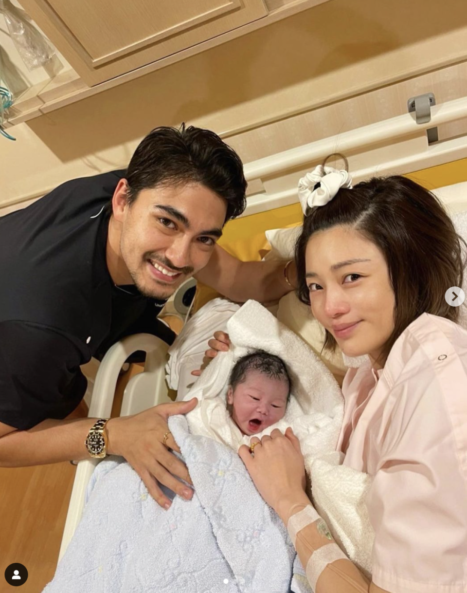 聖南、諾亞28日迎接家中第一位男寶寶。（圖／Instagram／seina4444）