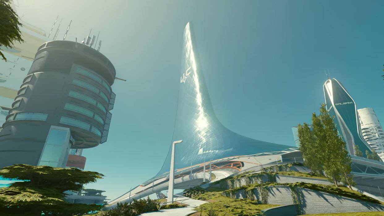  Starfield tall building in New Atlantis. 