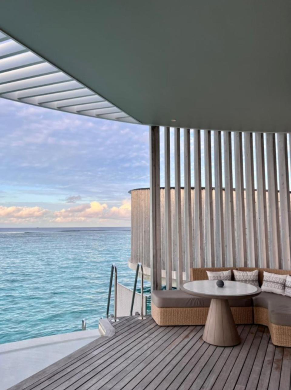 A view of a room at The Ritz-Carlton Maldives Fari Islands resort (Supplied by Xu Yitong)