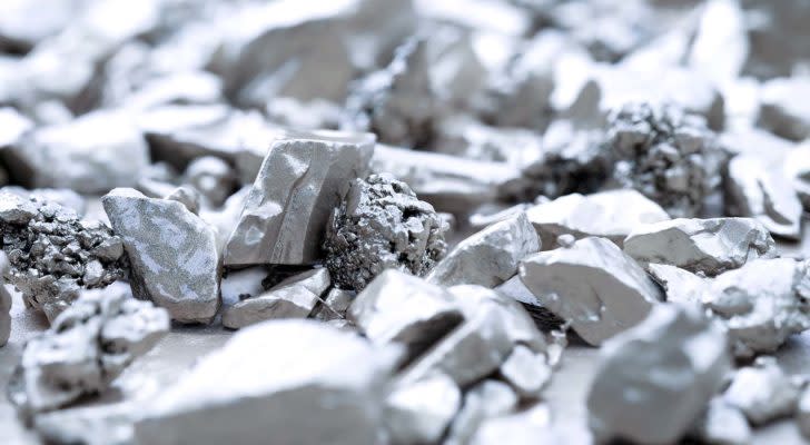 A pile of platinum rocks.