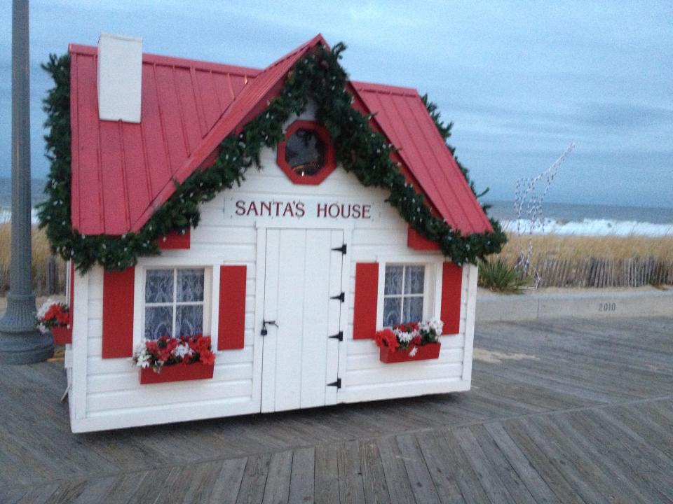 Santa's House at its spot on the Rehoboth Beach Boardwalk.