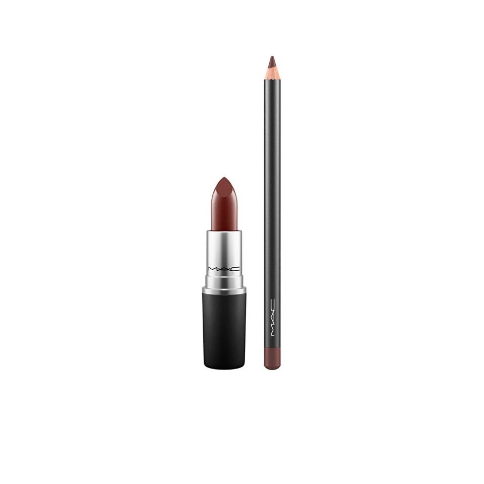 "Antique Velvet" Lipstick and "Chestnut" Lip Pencil